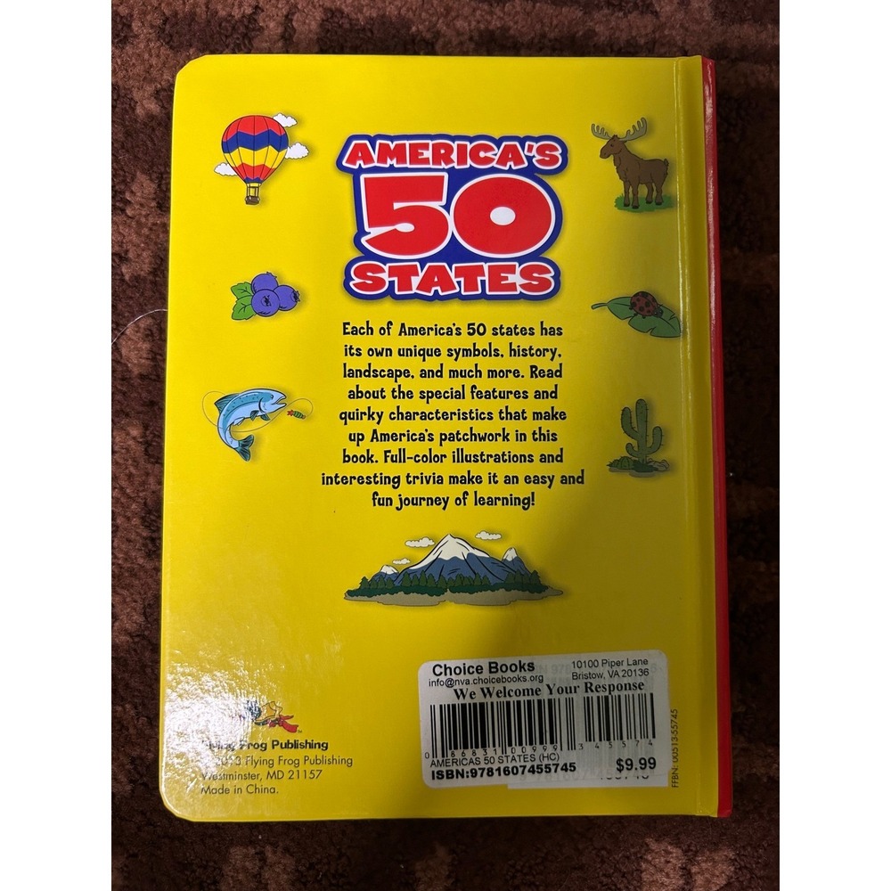 America's 50 States Kids Learning‎ Book Maps Flags Fun Facts Education - Picture 2 of 4